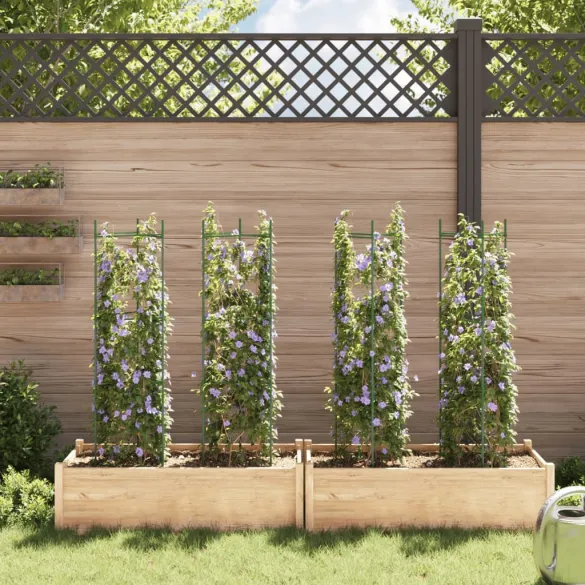 Suporturi pentru Roșii Reglabile - 4 bucăți - Oțel și PP