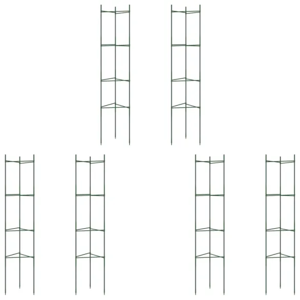Suporturi Roșii 6 bucăți - Oțel Rezistent - 154 cm