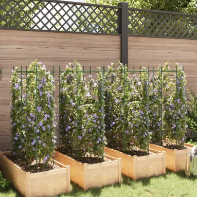 Suport Tomate Reglabil - 8 bucăți - 116 cm - Oțel și PP