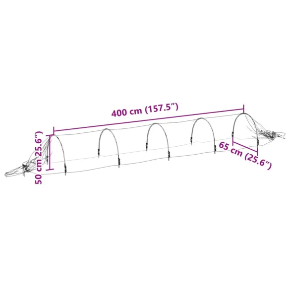Tuneluri Plasă pentru Plante - 3 Bucăți - 1,5x5m - Fibră de Sticlă Tuneluri Plasă pentru Plante - 3 Bucăți - 1,5x5m - Fibră de Sticlă