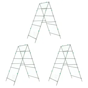 Spalier Grădină Oțel - Set 3 bucăți cu Cadru A 2