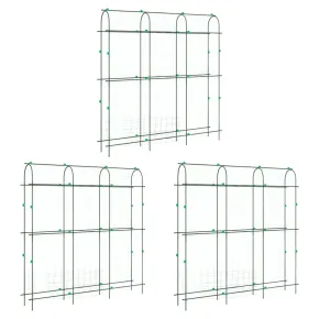 Spaliere Grădină Oțel cu Cadru U - Set 3 bucăți 2