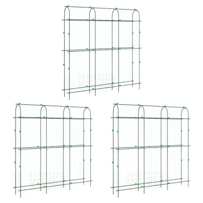 Spaliere Grădină Oțel cu Cadru U - Set 3 bucăți