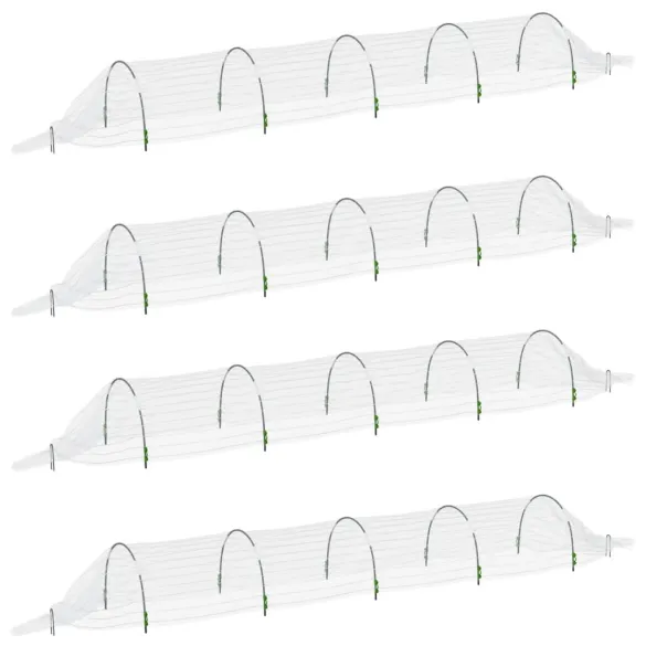 Tuneluri Plasa Protectie Plante - 4 Bucati, 1.5x5m