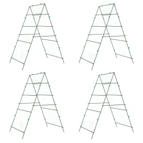 Spaliere Grădină Oțel - Set 4 bucăți cu Cadru A 2