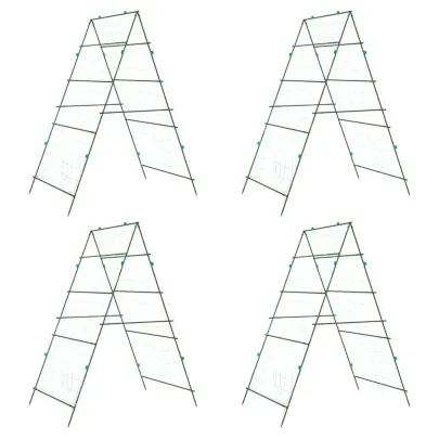 Spaliere Grădină Oțel - Set 4 bucăți cu Cadru A