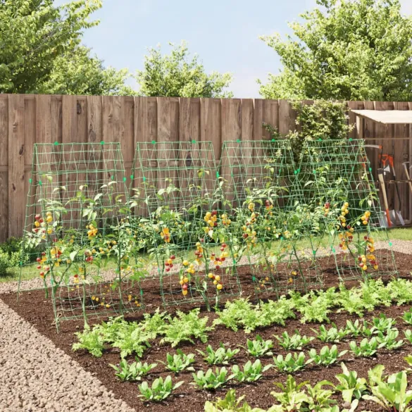 Spaliere Grădină Oțel - Set 4 bucăți cu Cadru A