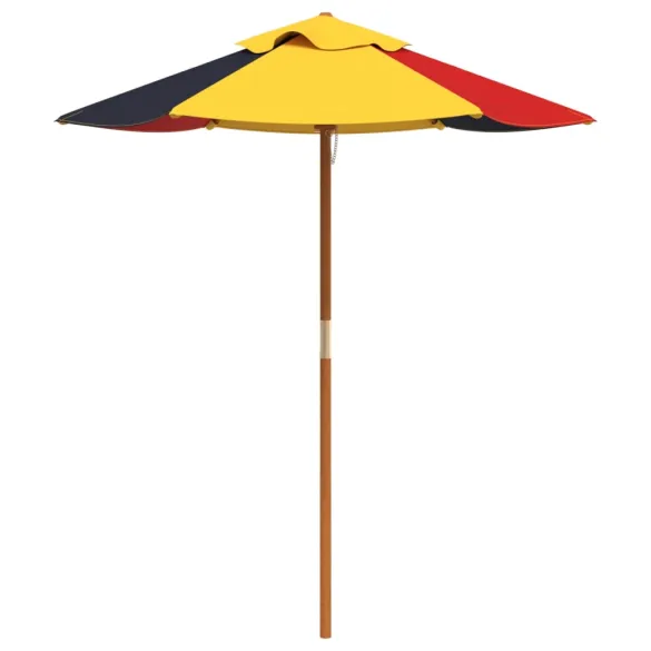 Masă picnic copii cu umbrelă - Lemn masiv - Livrare gratuită
