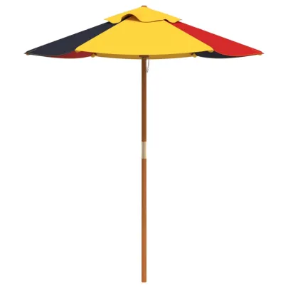 Masă picnic copii cu umbrelă - Lemn masiv - Livrare gratuită