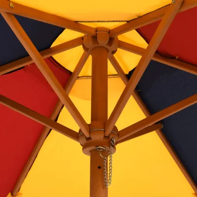 Masă Picnic 4 Copii cu Umbrelă - Lemn Masiv | Livrare Gratuită