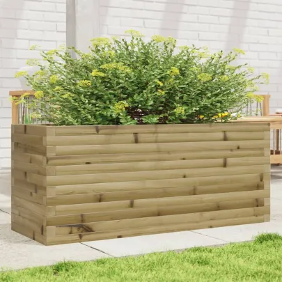 Jardinieră Grădină Lemn Pin Impregnat - 110x40x46 cm