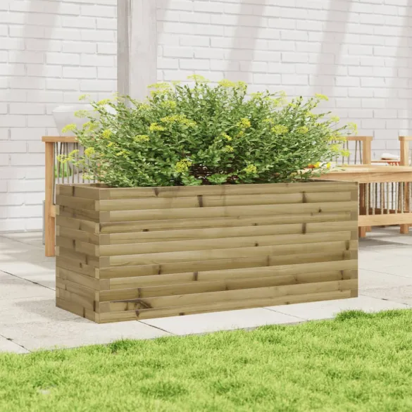 Jardinieră Grădină Lemn Pin Impregnat - 110x40x46 cm