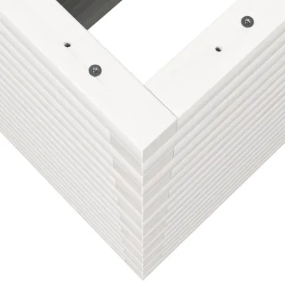 Jardinieră Grădină Albă - Lemn Masiv de Pin - 110x40x68,5 cm