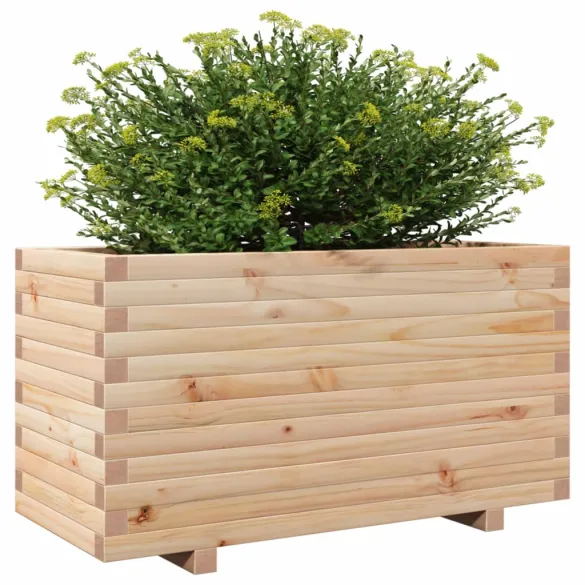 Jardinieră Grădină Lemn Masiv Pin - 90x40x49,5 cm