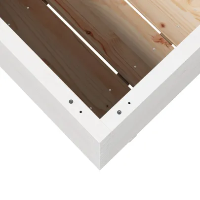 Jardinieră Grădină Albă - Lemn Masiv de Pin - 110x40x72,5 cm