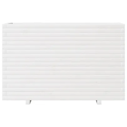 Jardinieră Grădină Albă - Lemn Masiv de Pin - 110x40x72 cm