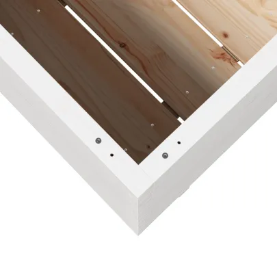 Jardinieră Grădină Albă - Lemn Masiv de Pin - 110x40x72 cm