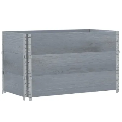 Jardinieră Grădină Gri - Lemn Masiv Pin 100x50 cm | Livrare Gratuită