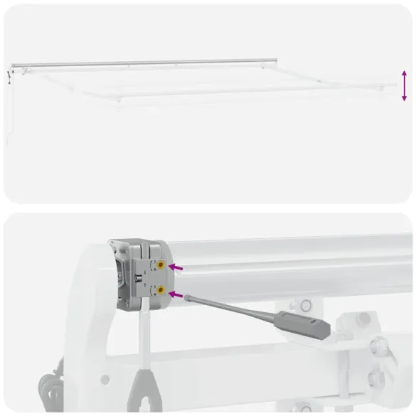 Copertină Automată Retractabilă Vișiniu 5x3m - Livrare Gratuită