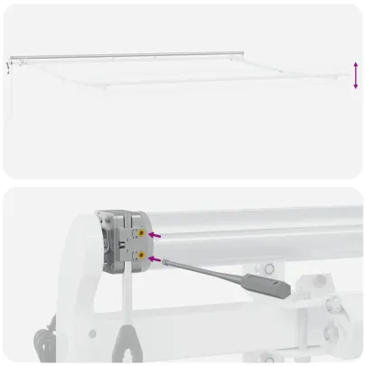 Copertină Automată Retractabilă Vișiniu 5x3m - Livrare Gratuită