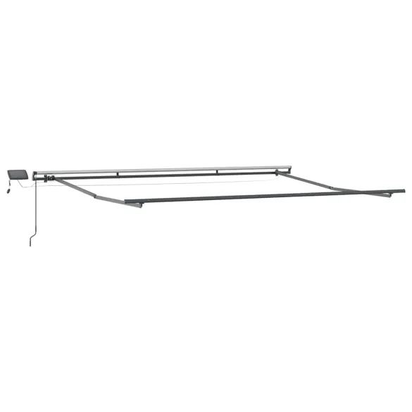 Copertină Retractabilă Manuală cu LED-uri - Vișiniu 500x300 cm