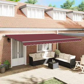 Copertină Automată Retractabilă Vișiniu 500x300 cm
