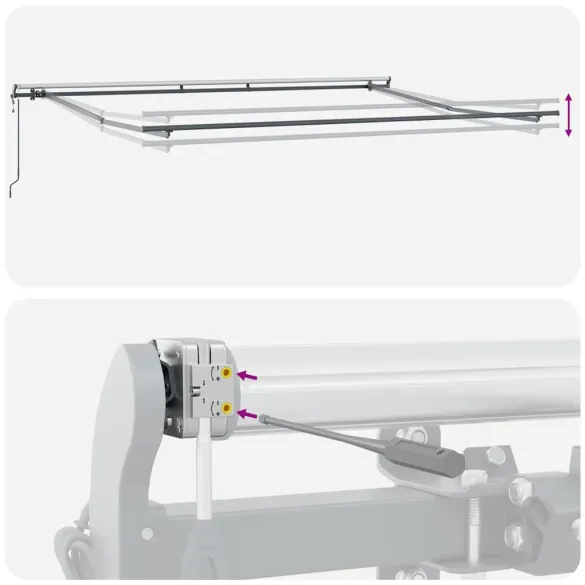 Copertină Automată Retractabilă Vișiniu 500x300 cm