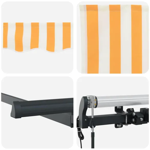 Cortină Retractabilă Exterior Galben-Alb 250x200 cm