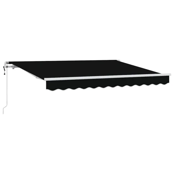 Cortină Retractabilă Negru 250x200 cm - Poliester și Aluminiu