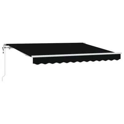 Cortină Retractabilă Negru 250x200 cm - Poliester și Aluminiu