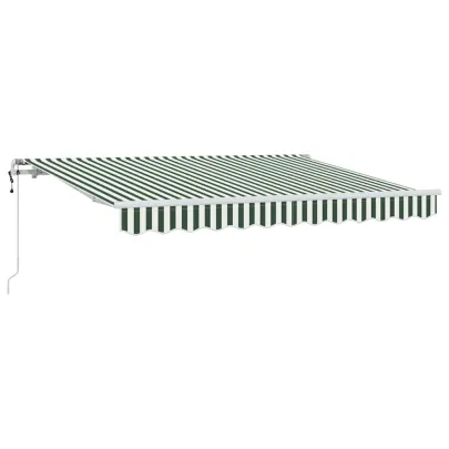 Cortină Retractabilă Verde-Alb 250x200 cm - Ușoară și Versatilă