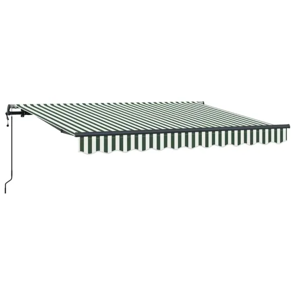 Cortină Retractabilă Verde-Alb 250x200 cm - Ușoară și Rezistentă