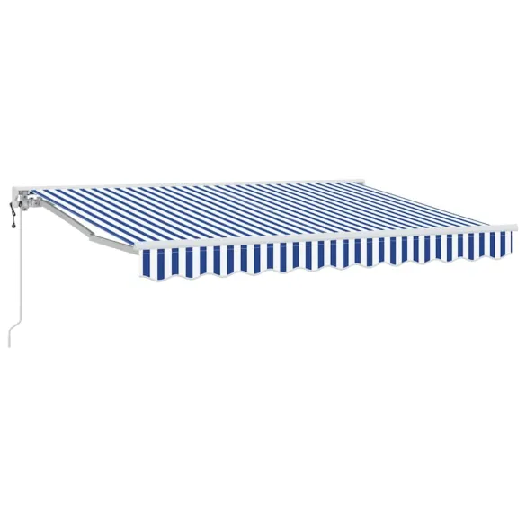 Cortină Retractabilă Manuală 300x200 cm - Albastru/Alb | Livrare Gratuită