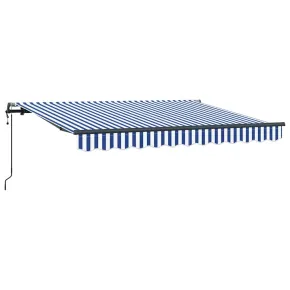 Cortină Retractabilă Exterior Albastru-Alb 300x200 cm 2