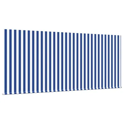 Cortina Retractabilă Albastru și alb 300 x 200 cm țesătură