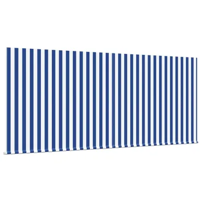 Cortină Retractabilă 300x200 cm - Albastru și Alb | Livrare Gratuită