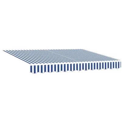 Cortină Retractabilă Albastru-Alb 300x200 cm | Livrare Gratuită