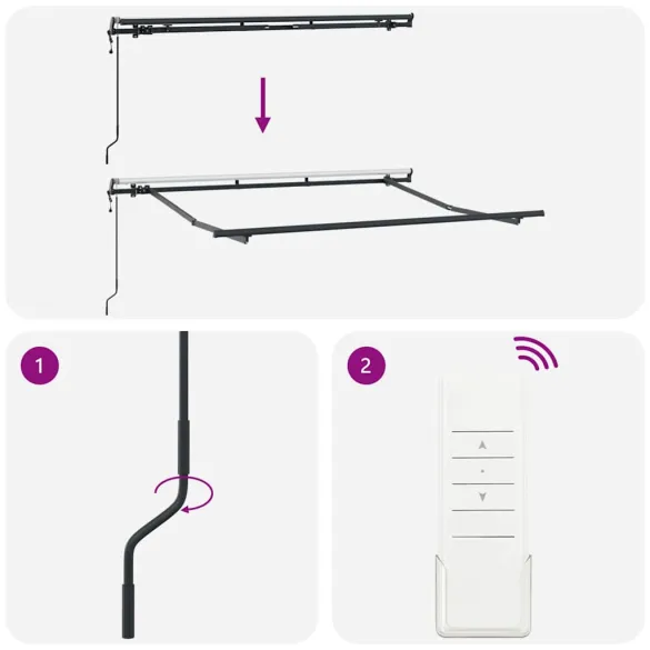 Cortină Retractabilă Albastru-Alb 300x200 cm | Livrare Gratuită