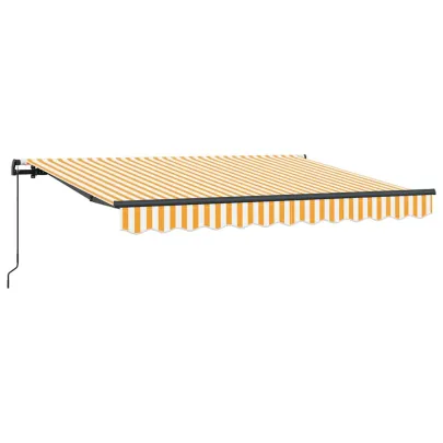 Cortină Retractabilă Galben-Alb 300x200 cm - Umbră Perfectă