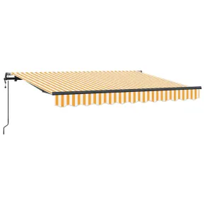 Cortină Retractabilă Exterior Galben-Alb 300x200 cm 2