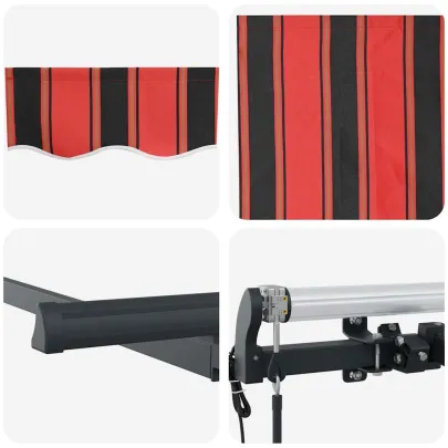 Cortină Retractabilă Multicolor 300x200 cm - Umbră Exterioară