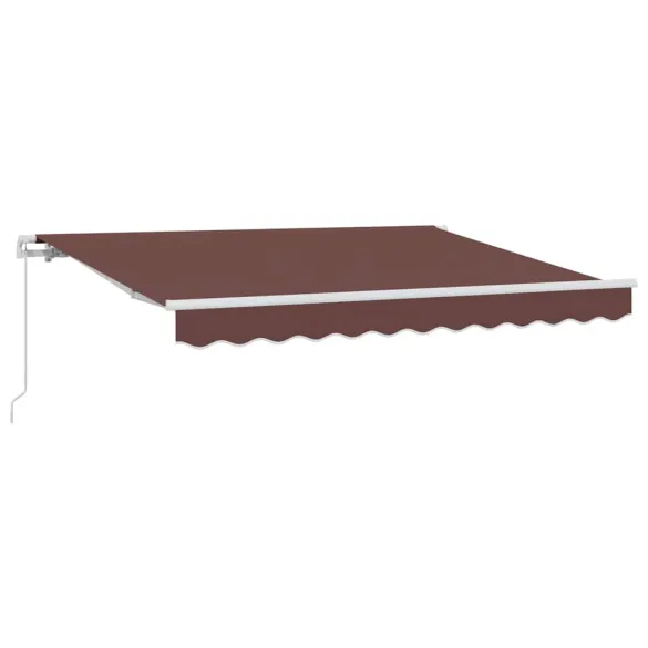 Cortină Retractabilă Maro 300x200 cm - Poliester și Aluminiu