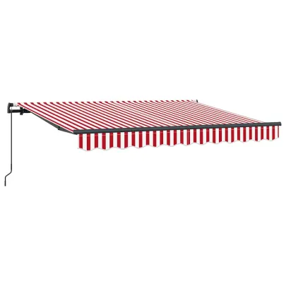 Cortină Retractabilă Roșu-Alb 300x200 cm - Poliester și Aluminiu