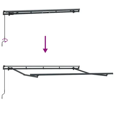Cortină Retractabilă Roșu-Alb 300x200 cm - Poliester și Aluminiu