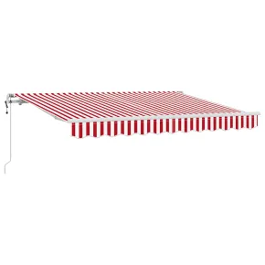 Cortină Retractabilă Roșu-Alb 300x200 cm - Umbră Perfectă 2