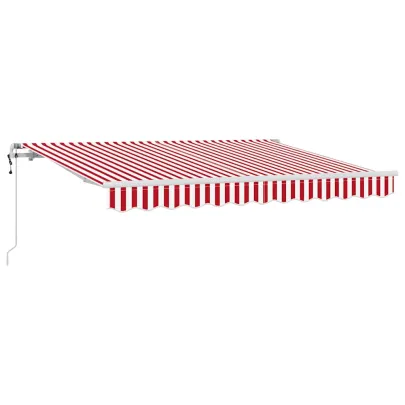 Cortină Retractabilă Roșu-Alb 300x200 cm - Umbră Perfectă