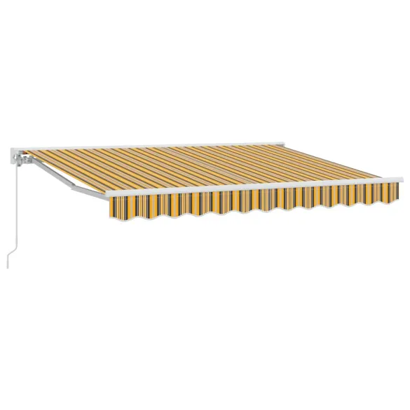 Cortină Retractabilă Dungă Multicolor 300x200 cm - Umbră Ajustabilă