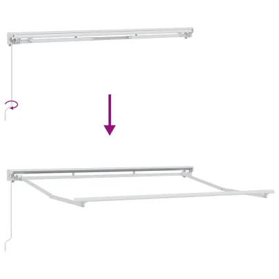 Cortină Retractabilă Dungă Multicolor 300x200 cm - Umbră Ajustabilă