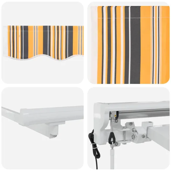 Cortină Retractabilă Exterioară Dungă Multicolor 300x200 cm