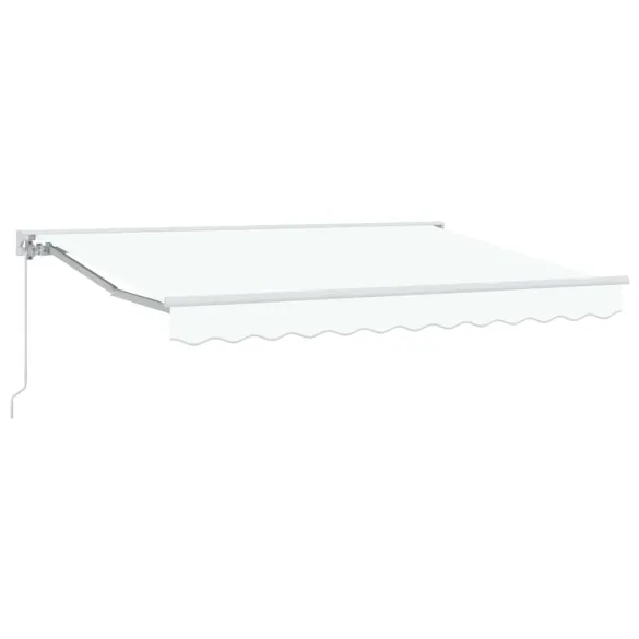 Cortină Retractabilă Manuală Albă 300x200 cm - Umbră Ajustabilă